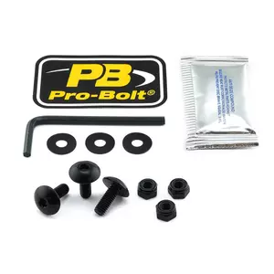 "Pro Bolt" aliuminio numerio ženklo varžtai juodi - NPLATE10BK