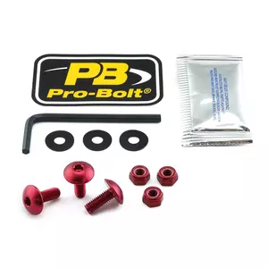 Pro Bolt tornillos de aluminio para matrícula rojo-1