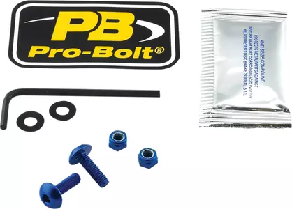 Pro Bolt aluminium skruvar för nummerplåt blå-2