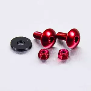 Pro Bolt tornillos de aluminio para matrícula rojo - NPLATE20R