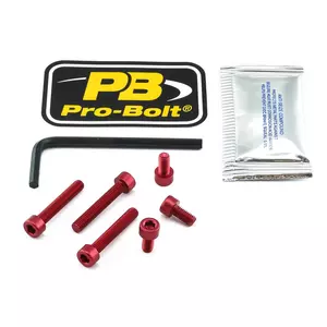 Śruby korka wlewu paliwa Pro Bolt czerwone - TTR123R