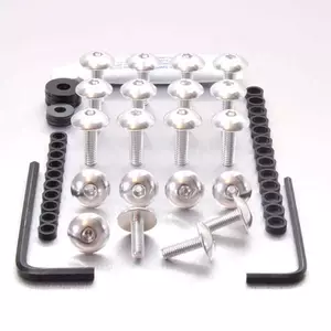 Set di bulloni per carenatura in alluminio Pro Bolt Suzuki argento - FSU210S