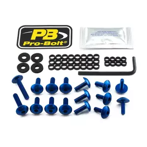 Conjunto de parafusos de carenagem em alumínio Pro Bolt Yamaha azul-1