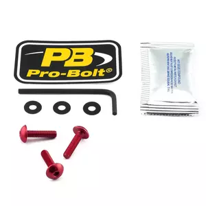 Pro Bolt aluminio carenado parabrisas tornillos rojo-1