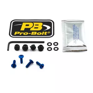 Śruby owiewki szyby Pro Bolt aluminiowe niebieskie-1