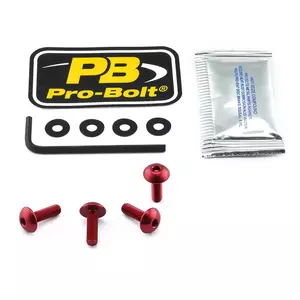 Śruby owiewki szyby Pro Bolt aluminiowe czerwone - SK416R