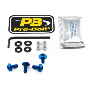 Śruby owiewki szyby Pro Bolt aluminiowe niebieskie-1