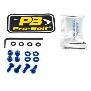 Boulons de carénage de pare-brise Pro Bolt aluminium bleu-1