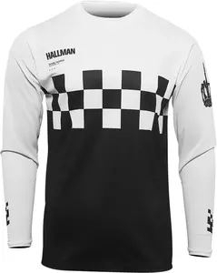 Koszulka bluza cross enduro Thor Hallman Differ Cheq biało czarna L - 2910-6584