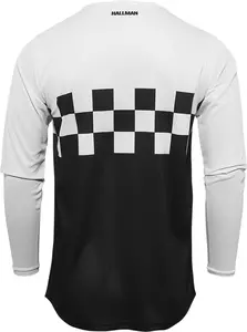 Thor Differ Cheq tricot Enduro cross wit zwart L shirt-2