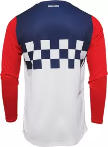 Thor Differ Cheq t-shirt Enduro cross shirt blauw rood wit L-2