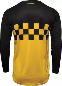 Thor Differ Cheq t-shirt Enduro cross jersey schwarz und gelb L-2