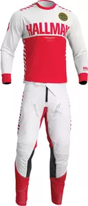 Thor Differ Slice тениска Enduro cross бяло и червено S суитшърт-3