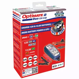 Tecmate Optimate 2 Duo akkumulátortöltő-4