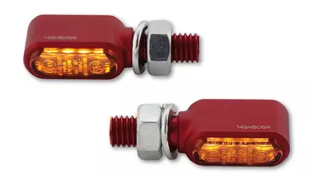Sinais de mudança de direção LED tingidos de vermelho Highsider CNC Little Bronx - 204-2862