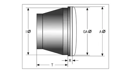 Inserção de farol dianteiro Highsider LED tipo 7 com anel de 5 3/4-6