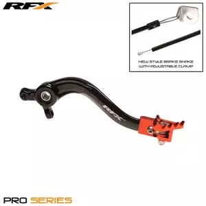 Pédale de frein arrière RFX Pro FT (Noir/Orange) ) - FXRB5040099OR