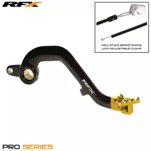 Dźwignia hamulca nożnego RFX Pro czarno żółta Suzuki RM 250