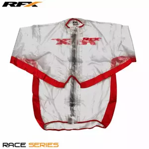 RFX Športová bunda do dažďa červená transparentná L - FXWJ107LG55RD