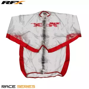 RFX Športová bunda do dažďa červená transparentná M - FXWJ106MD55RD