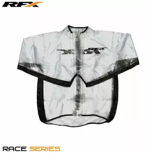 RFX Sport Junior giacca antipioggia nera trasparente L (10-12) - FXWJ102YL55BK