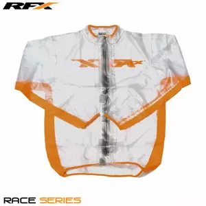 RFX Sport Junior oranžinė permatoma striukė nuo lietaus M (8-10) - FXWJ101YM55OR