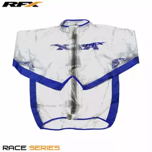 RFX Sport giacca antipioggia blu trasparente L - FXWJ107LG55BU