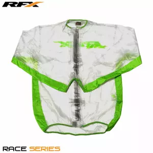 RFX Sport jachetă de ploaie transparentă verde L - FXWJ107LG55GN