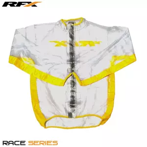 RFX Sport giacca antipioggia trasparente gialla M - FXWJ106MD55YL