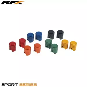 RFX Sport ratų vožtuvų dangtelis juodas 2vnt - FXVC1000000BK