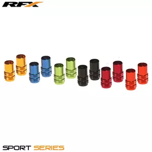 RFX Športové viečko ventilu kolesa čierne 2ks - FXVC3000000BK