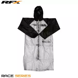Płaszcz przeciwdeszczowy RFX Race czarno przezroczysty M - FXWJ206MD55BK