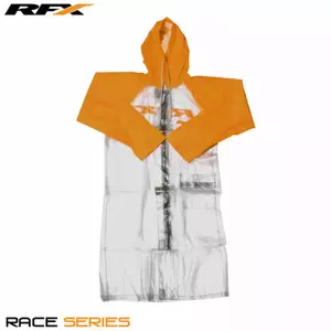 Płaszcz przeciwdeszczowy RFX Race pomarańczowo przezroczysty L - FXWJ207LG55OR