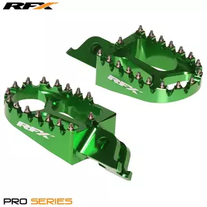 Apoios de pés CNC RFX Pro Hardware verde Kawasaki KXF 250/450 - FXFR2010099GN