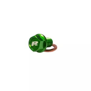 Olieaftapplug RFX magnetisch groen M8x22x1,5 Kawasaki KXF 250/450-1