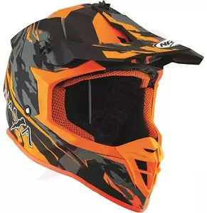 Kask motocyklowy cross enduro Naxa C10 czarno pomarańczowy mat XXL