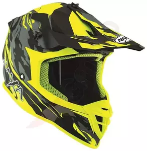 Naxa C10 casco moto cross enduro negro amarillo mate L-1