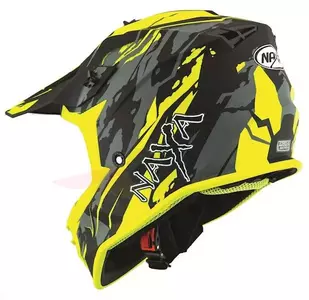 Naxa C10 casco moto cross enduro negro amarillo mate L-2