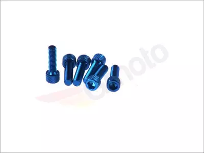 Śruba do montażu owiewki M6x20 imbusowa cylindryczna, kolor niebieski 6 szt - VIC-TC620AZ