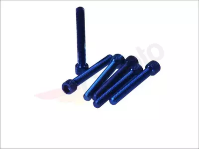 Parafuso M6x45 para montagem de carenagem cilíndrica allen, azul 6 pcs. - VIC-TC645AZ