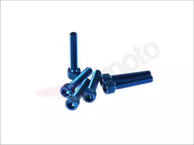 Cilindrische inbusbout M6x30, blauw 6 st. - VIC-TC630AZ