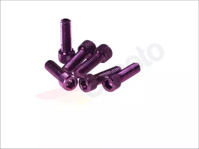 Śruba M8x25 imbusowa cylindryczna kolor fioletowy 6 szt-1