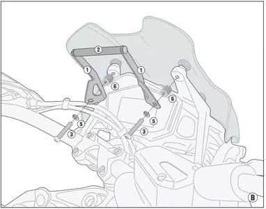 Poprzeczka Kappa do montażu uchwytów telefonów GPS Moto Guzzi V85 TT 2019-2020-2