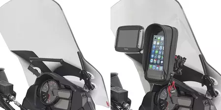 Halterung zur Montage am Windschild für GPS Smartphone Kappa Suzuki DL 1000 V-Strom 2014-2019 - KFB3114