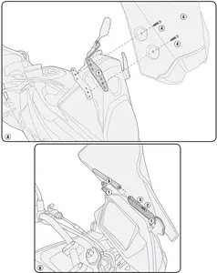 Kappa tvärbalk för montering av GPS telefonhållare Suzuki DL 1000 V-Strom 2014-2019-2