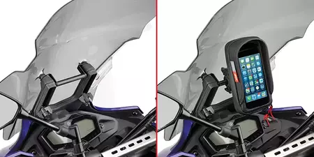 Barra transversal Kappa para montagem de suportes de telefone GPS Yamaha MT-07 Tracer 2016-2019 BMW F 750 GS 2018-2020 - KFB2130