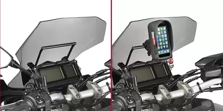 Halterung zur Montage am Windschild für GPS Smartphone Kappa Yamaha MT-09 850 Tracer 2015-2017 - KFB2122