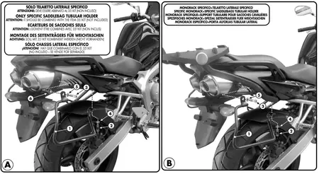 Halterung für Seitenkoffer Seitenkofferträger Kappa TK351 Yamaha FZ6 FZ6 Fazer 2004-2006 - TK351