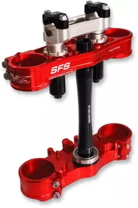 Neken SFS Triple Clamps Honda CRF sarkanas amortizatoru plaukti ar stiprinājumiem uz stūres - 309016