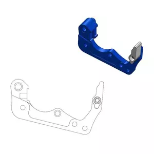 Bremssattel-Adapter Moto-Master für 260mm Scheibe blau vorne - 211061
